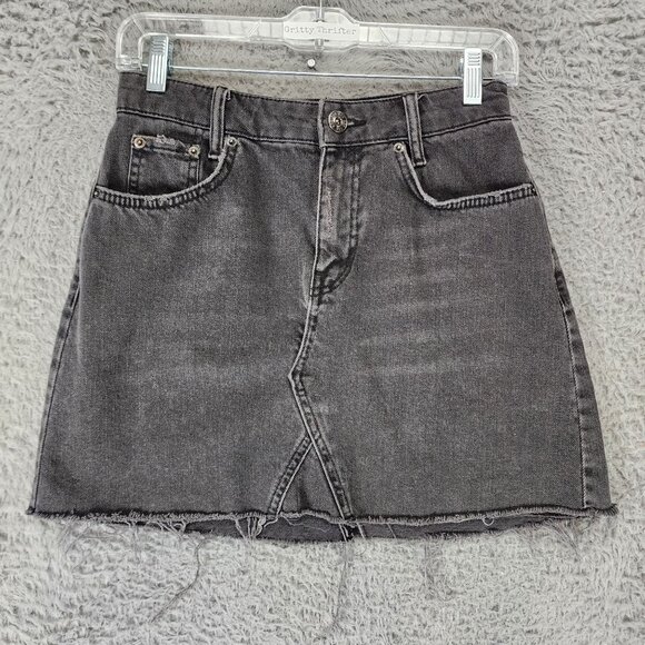Urban Outfitters Skirt Womens Small BDG Black Cotton Denim Jean - Picture 1 of 11
